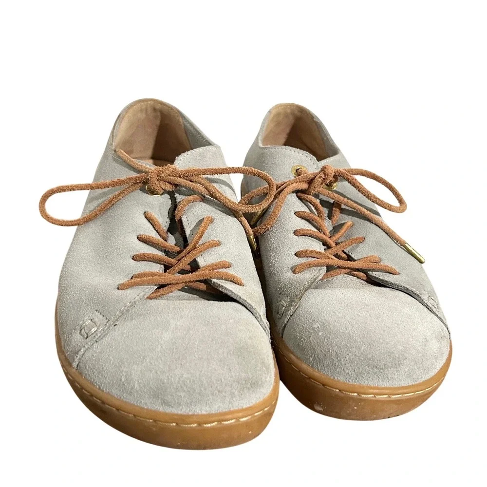 Birkenstock Arran Suede Lace Up Sneaker Blue Gray 41 Men's 8 Women's 10 Wide